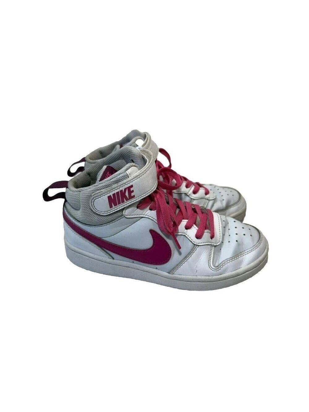 Nike Court Borough mid 2 platinum shoes  pink/ white size 6.5